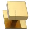 Heritage Brass Square Centre Door Knob, Polished Brass