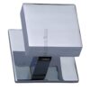 Heritage Brass Square Centre Door Knob, Polished Chrome