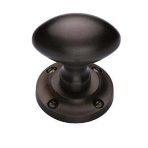 Heritage Brass Suffolk Mortice Door Knobs, Matt Bronze –   (sold in pairs)