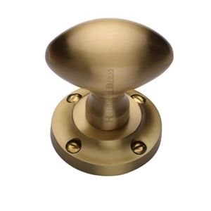 Heritage Brass Suffolk Mortice Door Knobs, Satin Brass  (sold in pairs)