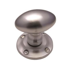 Heritage Brass Suffolk Mortice Door Knobs, Satin Chrome (sold in pairs)