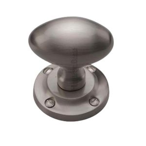 Heritage Brass Suffolk Mortice Door Knobs, Satin Nickel  (sold in pairs)