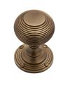 Heritage Brass Reeded Mortice Door Knobs, Antique Brass  (sold in pairs)