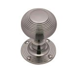 Heritage Brass Reeded Mortice Door Knobs, Polished Chrome  (sold in pairs)