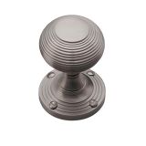 Heritage Brass Reeded Mortice Door Knobs, Satin Nickel (sold in pairs)