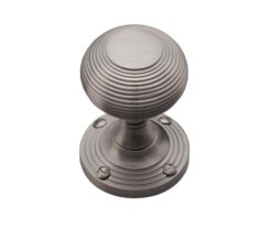 Heritage Brass Reeded Mortice Door Knobs, Satin Nickel (sold in pairs)