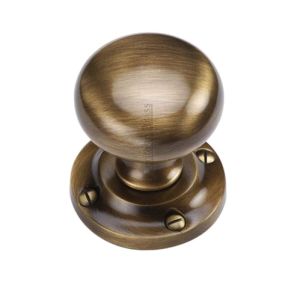 Heritage Brass Victoria Mortice Door Knobs, Antique Brass  (sold in pairs)