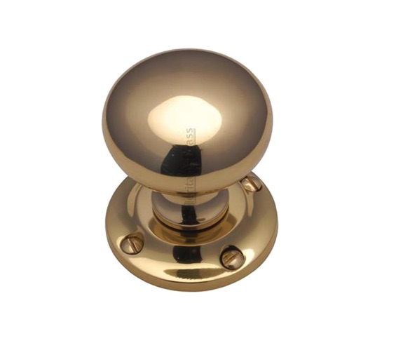 Heritage Brass Victoria Mortice Door Knobs, Polished Brass (sold in pairs)