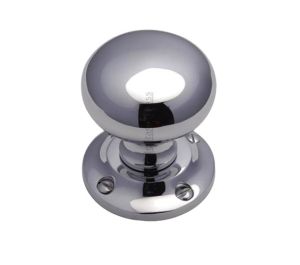 Heritage Brass Victoria Mortice Door Knobs, Polished Chrome (sold in pairs)