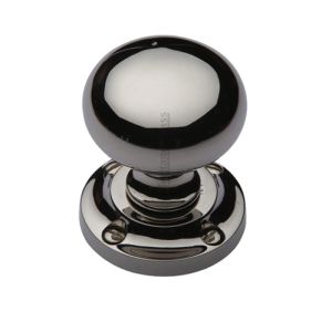 Heritage Brass Victoria Mortice Door Knobs, Polished Nickel  (sold in pairs)