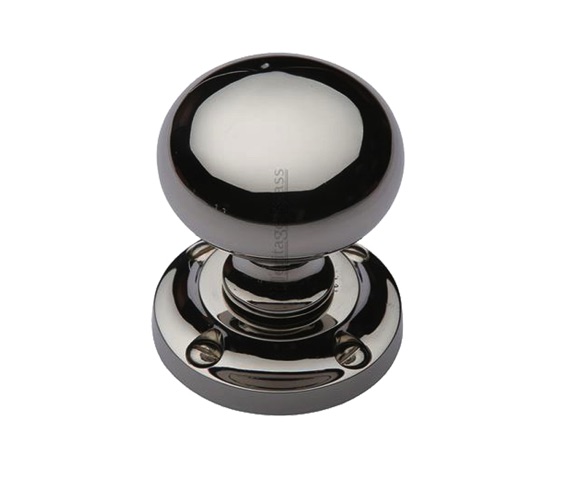Heritage Brass Victoria Mortice Door Knobs, Polished Nickel (sold in pairs)