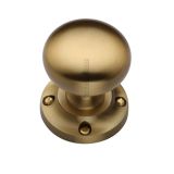 Heritage Brass Victoria Mortice Door Knobs, Satin Brass  (sold in pairs)