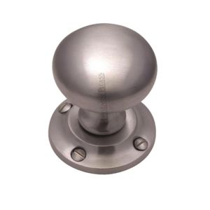 Heritage Brass Victoria Mortice Door Knobs, Satin Chrome(sold in pairs)
