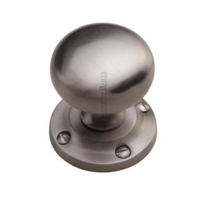 Heritage Brass Victoria Mortice Door Knobs, Satin Nickel (sold in pairs)