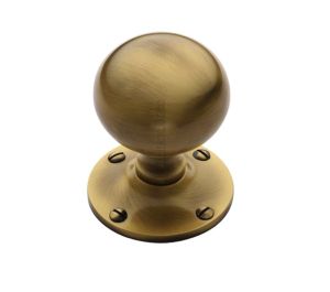 Heritage Brass Westminster Mortice Door Knobs, Antique Brass (sold in pairs)