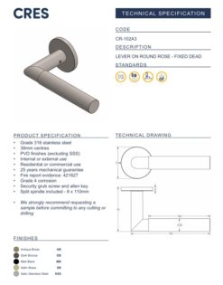 CR-102 Crisp Cylindrical Design with a Clean Mitred Joint - Image 3