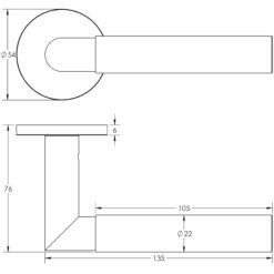 CR-102 Antique Brass Fixed Dead Round Rose Door Handle
