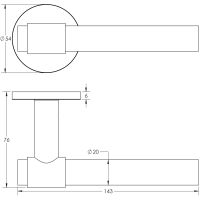 CR-103 Cylindrical Bar Lever with a Bold Collar