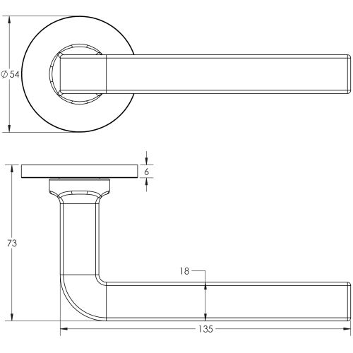 CR-104 Square-Edged Bar and Curved Stem