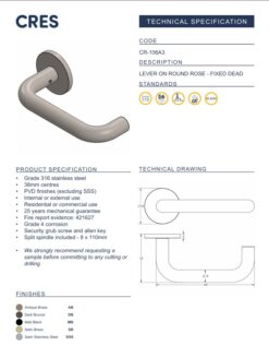 CR-106 Lever Return-to-Door Style Handle - Image 3