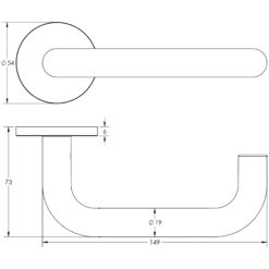 CR-106 Antique Brass Fixed Dead Round Rose Door Handle