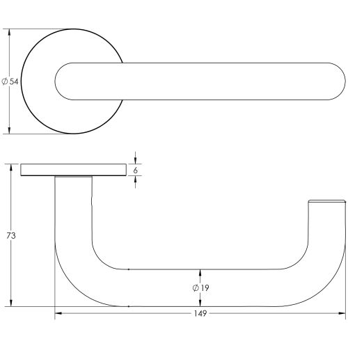 CR-106 Lever Return-to-Door Style Handle