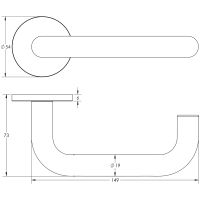 CR-106 Lever Return-to-Door Style Handle