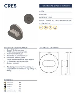 CR-801 Thumbturn and Release - Image 3