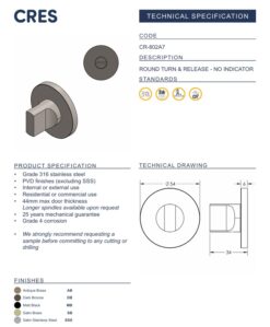 CR-802 Thumbturn and Release - Image 3