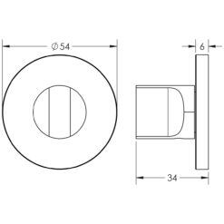 CR-802 Antique Brass Thumb Turn & Lock Round Rose