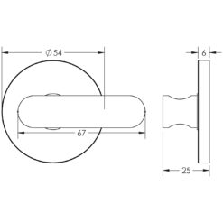 CR-803 Antique Brass Thumb Turn & Lock Round Rose