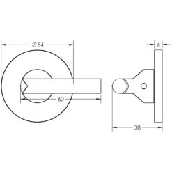 CR-804 Antique Brass Thumb Turn & Lock Round Rose