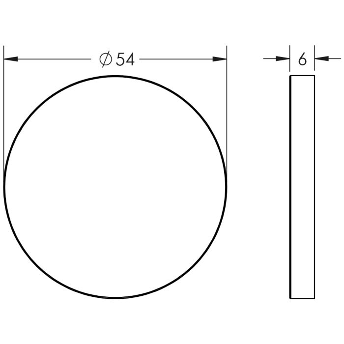 CRES Blank Circular Rose Escutcheon