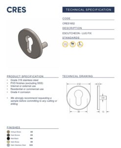 CRES External Security Escutcheon - Image 3