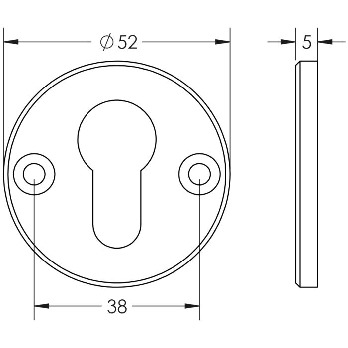 CRES External Security Escutcheon