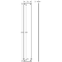 CRES Antique Brass Push Plate
