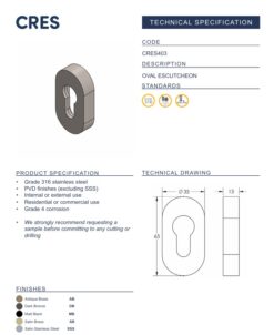 CRES Euro Keyway Eschutcheon - Image 3