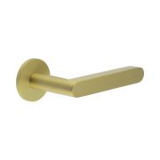 CR-101 Satin Brass Fixed Dead Round Rose Door Handle