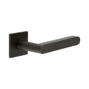 CR-101 Dark Bronze Sprung Square Rose Door Handle