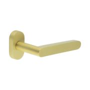 CR-101 Satin Brass Multi Point Oval Rose Door Handle