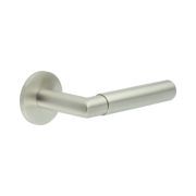 CR-102 Satin Stainless Steel Sprung Round Rose Door Handle