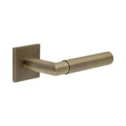 CR-102 Antique Brass Fixed Dead Square Rose Door Handle