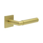 CR-102 Satin Brass Fixed Dead Square Rose Door Handle