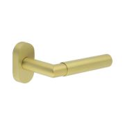 CR-102 Satin Brass Multi Point Oval Rose Door Handle