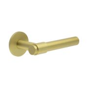CR-103 Satin Brass Unsprung Round Rose Door Handle