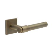 CR-103 Antique Brass Sprung Square Rose Door Handle