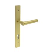 CR-103 Satin Brass Multi Point Backplate Door Handle