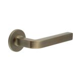 CR-104 Antique Brass Fixed Dead Round Rose Door Handle