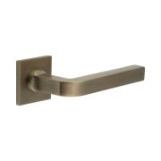 CR-104 Antique Brass Unsprung Square Rose Door Handle