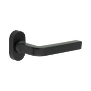 CR-104 Black Multi Point Oval Rose Door Handle